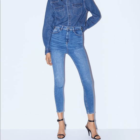 Zara Denim - Zara premium wash skinny blue jeans size 2